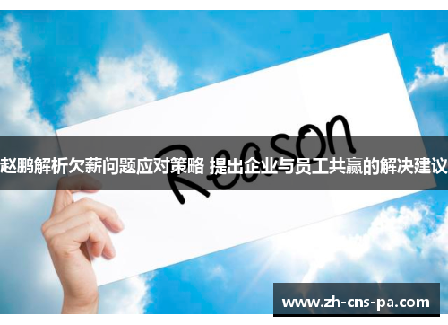 赵鹏解析欠薪问题应对策略 提出企业与员工共赢的解决建议