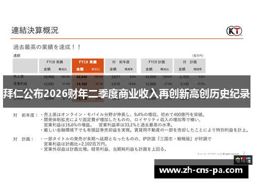 拜仁公布2026财年二季度商业收入再创新高创历史纪录